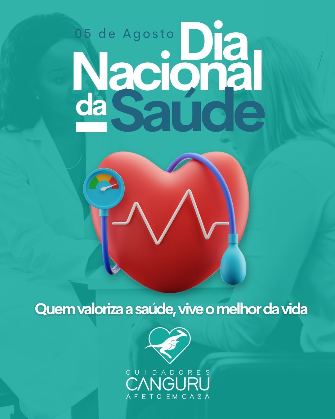 No Dia Nacional da Saúde, celebramos a importância de cuidar do nosso bem-estar em todos os momentos da vida. 

Mais do que a ausência de doenças, a saúde é um estado de completo bem-estar físico, mental e social.

Na Cuidadores Canguru, acreditamos que esse cuidado deve ser acessível e de alta qualidade. 

Nossa missão é proporcionar um envelhecimento com dignidade e tranquilidade, oferecendo o suporte necessário para que idosos e suas famílias vivam com mais conforto e segurança.

Cuidar é um ato de amor. E nós estamos aqui para te ajudar a cuidar de quem você ama.

#DiaNacionalDaSaude #Saude #BemEstar #CuidadoComAmor #CuidadoresCanguru